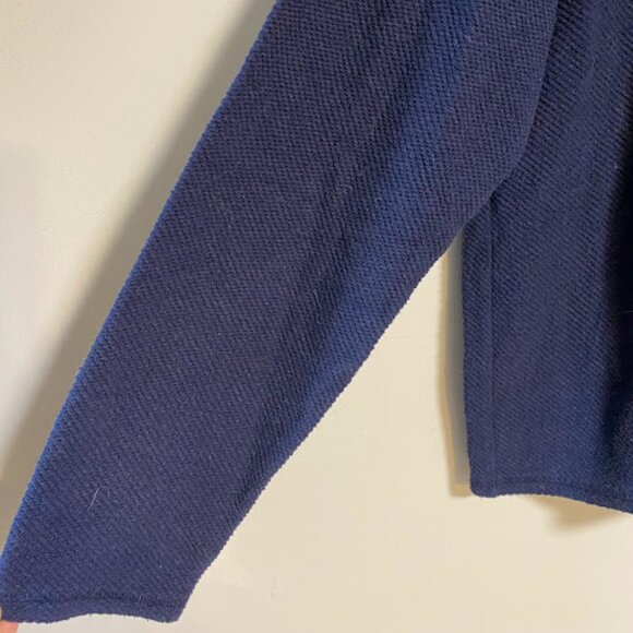 Aerie Navy Blue Waffle Knit Cowl Neck Women's Cropped Sweater Size XS - Picture 5 of 6